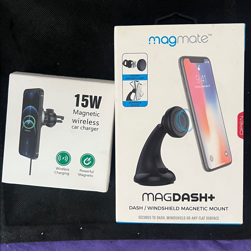 2x pack new - Black MAGSAFE Magnetic Phone Mount for Vehicles NEW
